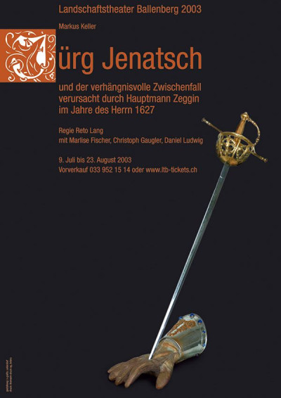 Plakat zum Stück Jürg Jenatsch